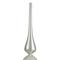 15" Silver and White Glitter Glass Finial Christmas Tree Topper